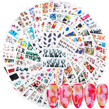 100pcs/Set Nail Art Water Transfer Stickers Colorful Flowers Feather Mixed Designs Decals Decorations Manicure TRSTZ134-233
100pcs/Set Nail Art Water Transfer Stickers Colorful Flowers Feather Mixed Designs Decals Decorations Manicure TRSTZ134-233