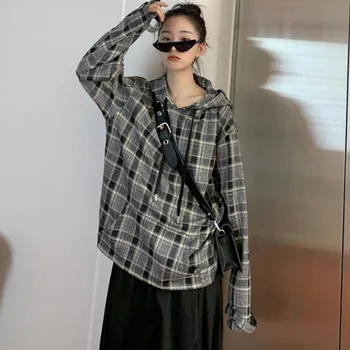 Loose Plaid Women Hoodies Fashion 2020 Spring Full Sleeve Pocket Small Fresh Pocket Drawstring Style Plus Size Hoodies DMY3893
Loose Plaid Women Hoodies Fashion 2020 Spring Full Sleeve Pocket Small Fresh Pocket Drawstring Style Plus Size Hoodies DMY3893