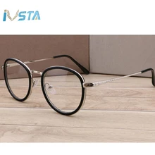 IVSTA okrągłe okulary ramka kobiety okulary na receptę mężczyźni krótkowzroczność na wzrok pomarańczowy harry Potter Vintage Retro oprawki do okularów(China)