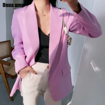 Unua amo Office Blazer Women Purple Suit Jacket Autumn 2020 Stylish Casual Loose Long Sleeve Single Button Blazers
Unua amo Office Blazer Women Purple Suit Jacket Autumn 2020 Stylish Casual Loose Long Sleeve Single Button Blazers