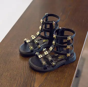 Girls Sandals Summer Kids Shoes Fashion Flower Rome High Tube Sandals Girls Princess Zip Flat With Dance Shoes Beach Sandals
Girls Sandals Summer Kids Shoes Fashion Flower Rome High Tube Sandals Girls Princess Zip Flat With Dance Shoes Beach Sandals