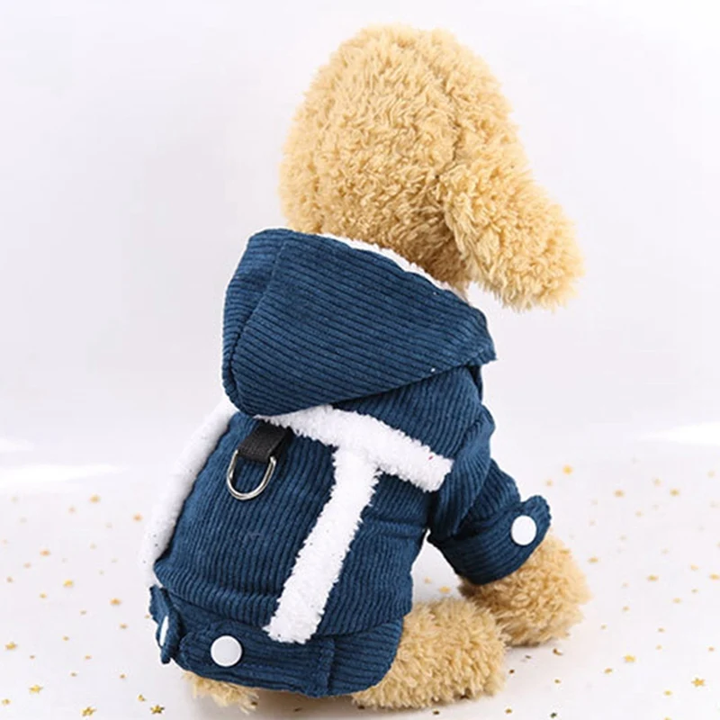 Interface Small Dogs Big Dogs Jacket Corduroy Pet Winter Clothes Dog Clothes with Traction Rope Chihuahua Hoodies Pet Products 
Interface Small Dogs Big Dogs Jacket Corduroy Pet Winter Clothes Dog Clothes with Traction Rope Chihuahua Hoodies Pet Products