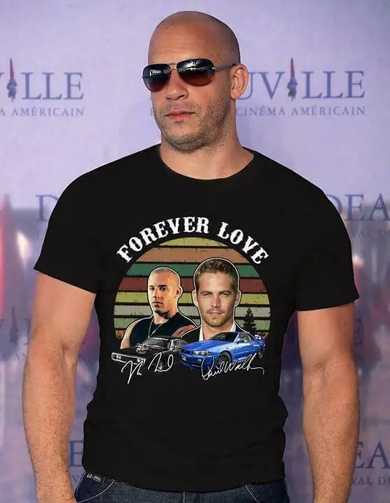 Форсаж колько Forever Love подписи футболка Черная хлопковая Для мужчин S 6XL игра