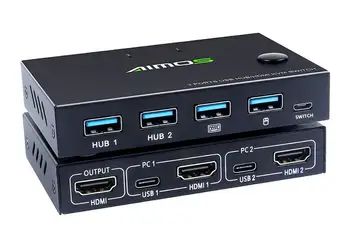 KVM Switch HDMI 2 Port USB Switcher Box, UHD 4K@30Hz, 4 USB 2.0 Hubs, Support Compatible Laptop/PC/PS5 4/Xbox/HDTV
KVM Switch HDMI 2 Port USB Switcher Box, UHD 4K@30Hz, 4 USB 2.0 Hubs, Support Compatible Laptop/PC/PS5 4/Xbox/HDTV