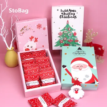 StoBag 10pcs Merry Christmas Portable Gift Bags Candy Biscuit Chocolate Package Boxes Cake Decorating Supplies For Event & Party
StoBag 10pcs Merry Christmas Portable Gift Bags Candy Biscuit Chocolate Package Boxes Cake Decorating Supplies For Event & Party