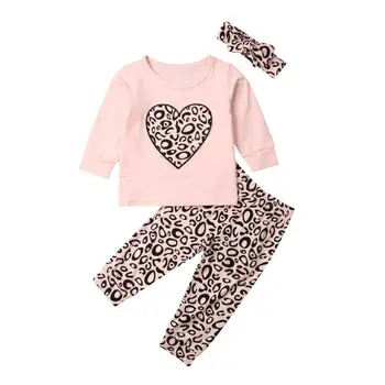 6M-3Y Infant Kids Baby Girl Long Sleeve Heart Print Pullover T-shirt Tops Leopard Long Pant Legging Headband 3PCS Baby Clothes
6M-3Y Infant Kids Baby Girl Long Sleeve Heart Print Pullover T-shirt Tops Leopard Long Pant Legging Headband 3PCS Baby Clothes