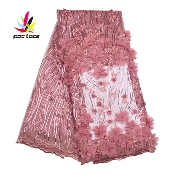 3D Applique Handmade Luxury Pearl Sequin Flower Embroidered Tulle Lace Fabric Hot Sale in Africa Nigerian High Quality AMY1744B 
3D Applique Handmade Luxury Pearl Sequin Flower Embroidered Tulle Lace Fabric Hot Sale in Africa Nigerian High Quality AMY1744B
