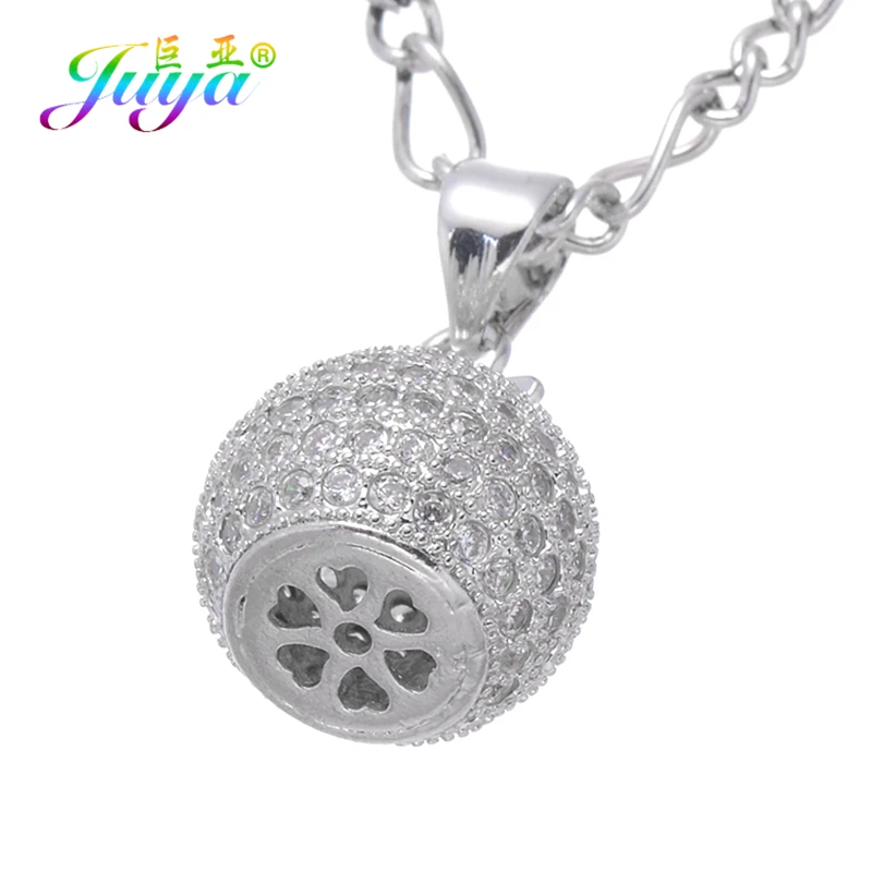 Juya New Fashion Hollow Ball Pendant Necklace For Women Silver Micro Pave CZ Ball Necklace Supplies
Juya New Fashion Hollow Ball Pendant Necklace For Women Silver Micro Pave CZ Ball Necklace Supplies