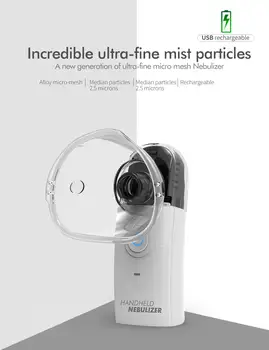 Portable Ultrasonic Nebulizer Mini Handheld Inhaler Respirator Humidifier Kit Health Care Children Home Atomizer
Portable Ultrasonic Nebulizer Mini Handheld Inhaler Respirator Humidifier Kit Health Care Children Home Atomizer