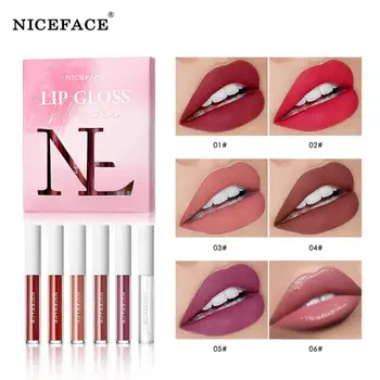 6 Colors Holding Makeup Non-stick Cup Waterproof Long Lasting Matte Fog Surface Lip Glaze Lip Gloss Set Lips Cosmetic TSLM1
6 Colors Holding Makeup Non-stick Cup Waterproof Long Lasting Matte Fog Surface Lip Glaze Lip Gloss Set Lips Cosmetic TSLM1