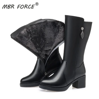 MBR FORCE Wool Fur Boots Winter Thick Heels Women Leather Warm Fashion Plush Fur Warm Leisure Snow Boots shoes woman Large Size
MBR FORCE Wool Fur Boots Winter Thick Heels Women Leather Warm Fashion Plush Fur Warm Leisure Snow Boots shoes woman Large Size