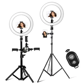 

Selens 26cm Photographic Lighting Dimmable LED Selfie Ring Light With Tripod Ring Lamp For YouTube Makeup Video Live Studio