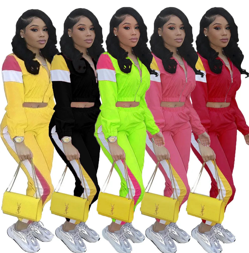 Europe And The United States Autumn And Winter 2020 Women's Color Contrast Seisure Suit Splicing Sports Fashion Two Piece Set
Europe And The United States Autumn And Winter 2020 Women's Color Contrast Seisure Suit Splicing Sports Fashion Two Piece Set