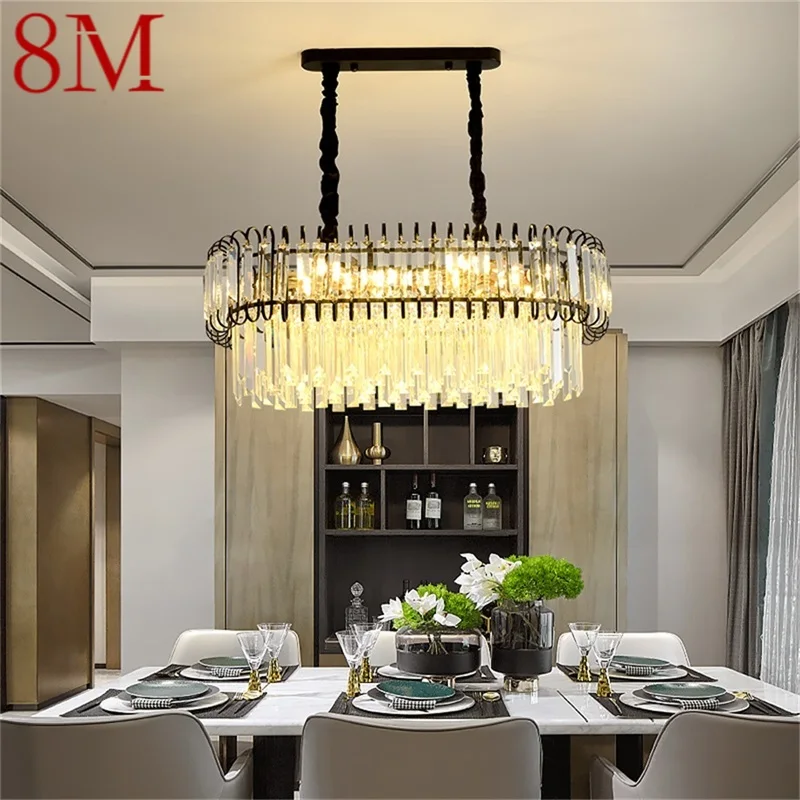 8M Luxury Chandelier Fixtures Modern Oval Crystal Pendant Lamp Light Home LED for Dining Room Decoration
8M Luxury Chandelier Fixtures Modern Oval Crystal Pendant Lamp Light Home LED for Dining Room Decoration