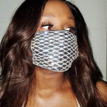 Trendy Bling Rhinestone Mouth Face Mask Virus for Female Personality Charming Elasticity Face Mask Crystal Prom Party Jewelry
Trendy Bling Rhinestone Mouth Face Mask Virus for Female Personality Charming Elasticity Face Mask Crystal Prom Party Jewelry