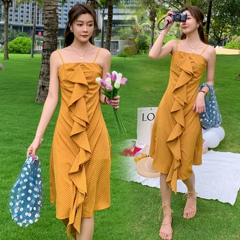 New temperament of restoring ancient ways strapless dress show wave point with tall pockets hip beach dress skirt on holiday
New temperament of restoring ancient ways strapless dress show wave point with tall pockets hip beach dress skirt on holiday
