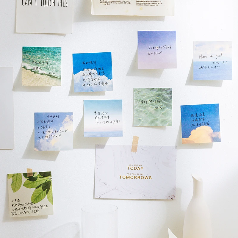 30 pcs/book ins style cloud sky tide wave memo pads sticky and writable notepad office stationery simple style
30 pcs/book ins style cloud sky tide wave memo pads sticky and writable notepad office stationery simple style