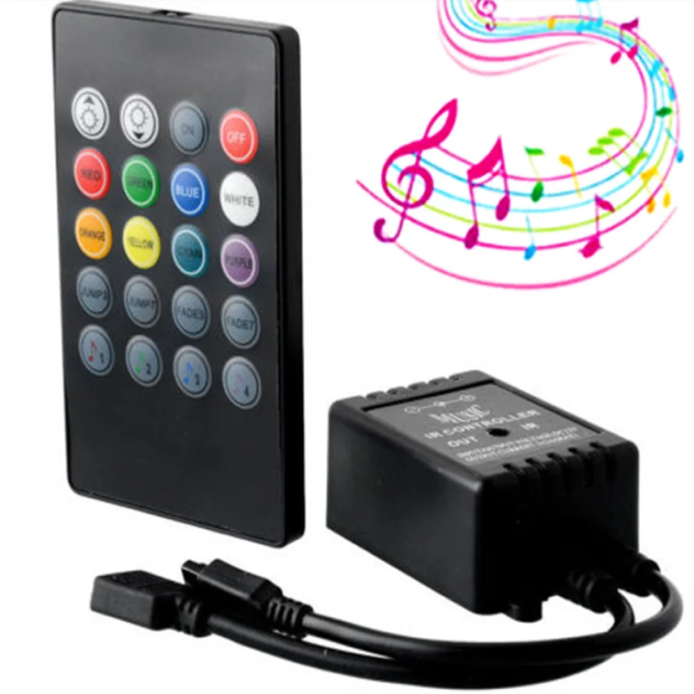 DC12-24V 20 Keys Music IR Controller Black Sound Sensor Remote For High Quality RGB LED Strip music IR controller
DC12-24V 20 Keys Music IR Controller Black Sound Sensor Remote For High Quality RGB LED Strip music IR controller