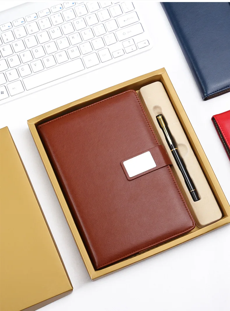 gift box creative business stationery gift pu notebook set