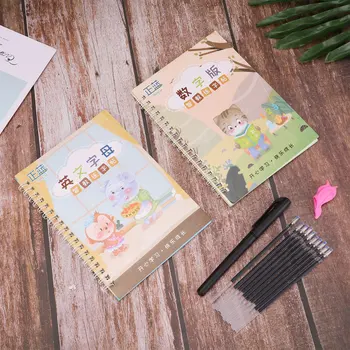 2 Pcs English Writing Practice Book English Alphabet Math Groove Copybook English Calligraphy for Preschool Beginner Children St
2 Pcs English Writing Practice Book English Alphabet Math Groove Copybook English Calligraphy for Preschool Beginner Children St