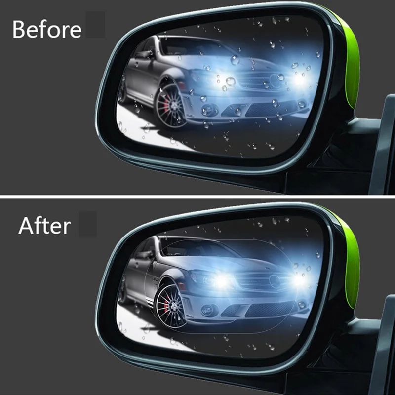 2Pcs Auto Rückspiegel Schutz Film Anti Fog Klar Schutzhülle Film Auto Fenster Regen Schutz Wasserdicht Glas Aufkleber 2Pcs Auto Rückspiegel Schutz Film Anti Fog Klar Schutzhülle Film Auto Fenster Regen Schutz Wasserdicht Glas Aufkleber