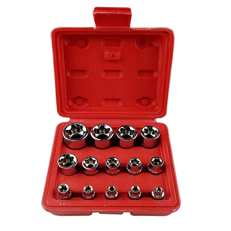 14pcs Sleeve Tool Set Hexagonal Plum Socket Ratchet Wrench Accessories Car Repair Tool Kit Home Repair Tools
14pcs Sleeve Tool Set Hexagonal Plum Socket Ratchet Wrench Accessories Car Repair Tool Kit Home Repair Tools