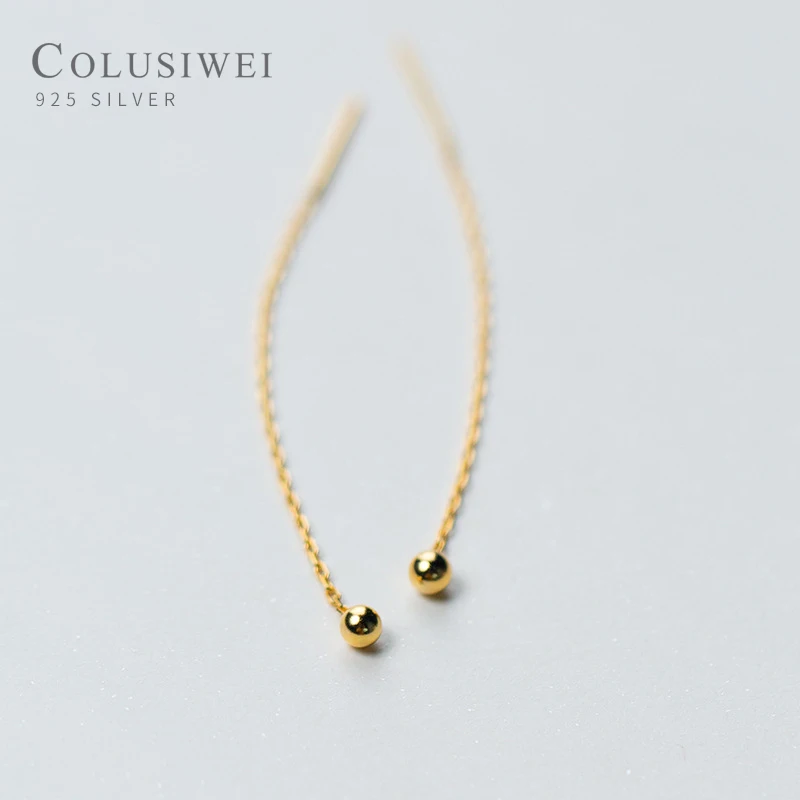 Colusiwei Beads Long Tassel Chain Earrings for Women Fashion Sterling Silver 925 Dangle Earrings Simple Design Fine Jewelry
Colusiwei Beads Long Tassel Chain Earrings for Women Fashion Sterling Silver 925 Dangle Earrings Simple Design Fine Jewelry