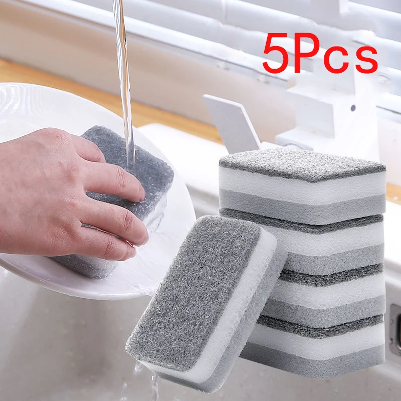 5Pcs Double-sided Sponge Wipe Scouring Pad Dish Cloth Cleaning Brush Strong Decontamination Kitchen Sponge Wipe Cleaning Tools
5Pcs Double-sided Sponge Wipe Scouring Pad Dish Cloth Cleaning Brush Strong Decontamination Kitchen Sponge Wipe Cleaning Tools