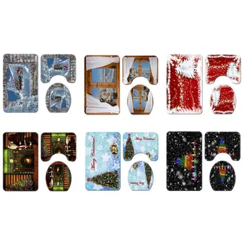 3pcs/set Christmas Bath Mat Set Anti-slip Bathtub PVC Base Christmas Cover Bathroom Bath Mat Carpet Set Toilet Printed Set
3pcs/set Christmas Bath Mat Set Anti-slip Bathtub PVC Base Christmas Cover Bathroom Bath Mat Carpet Set Toilet Printed Set