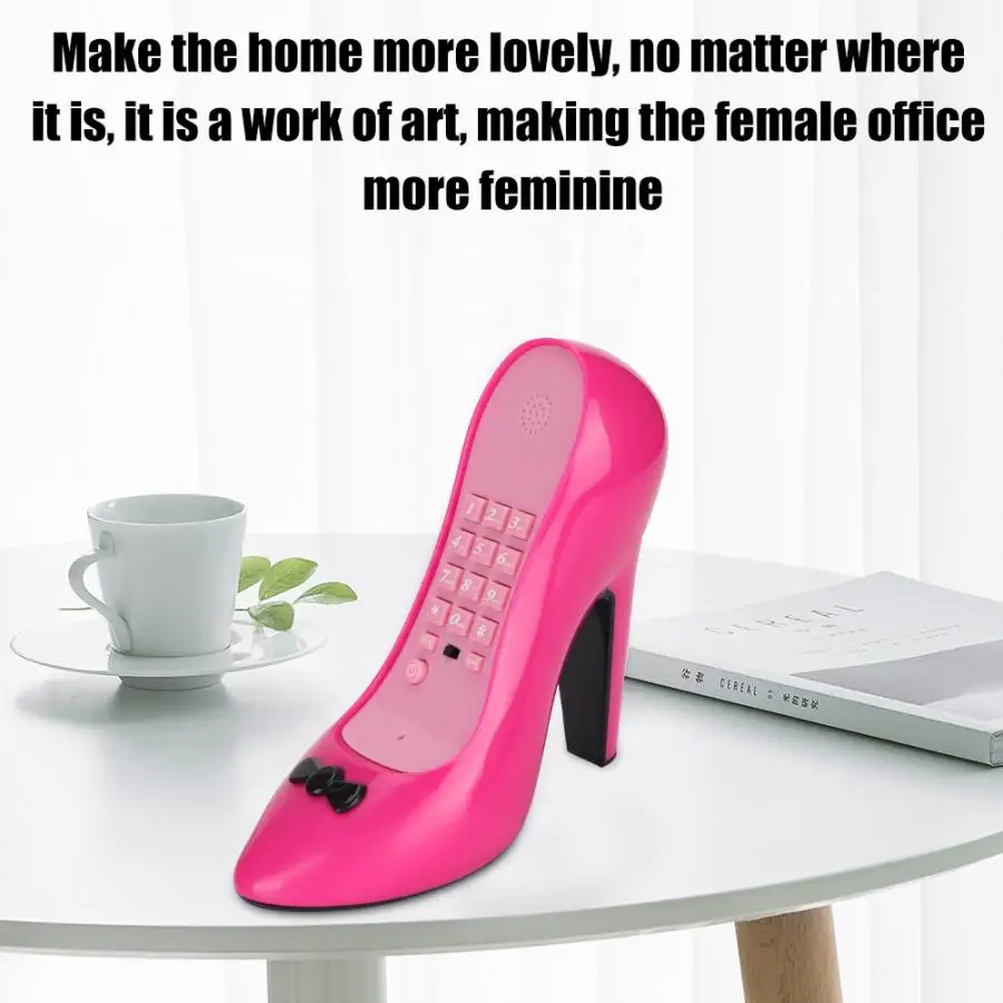 WX-3122 High-heeled Shoes Shape Telephone Home Office Desktop Telephone Landline Rose Red/Colorful Pink(optional)
WX-3122 High-heeled Shoes Shape Telephone Home Office Desktop Telephone Landline Rose Red/Colorful Pink(optional)