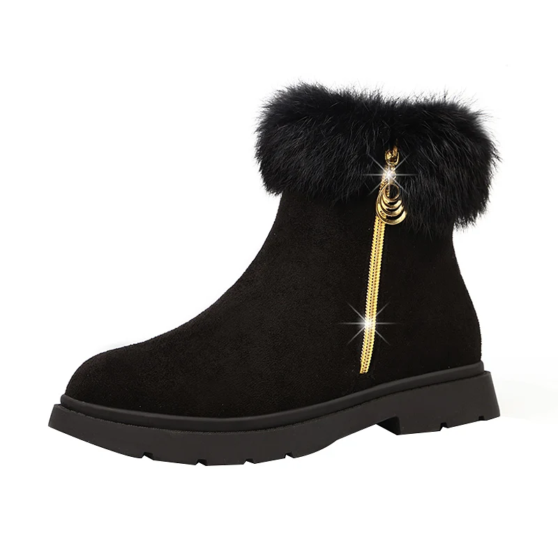 Winter Boots Women Rabbit Fur Ankle Boots Zipper Flat Snow Boot Ladies Plush Sneakers Casual Flat Shoes Woman Footwear C004
Winter Boots Women Rabbit Fur Ankle Boots Zipper Flat Snow Boot Ladies Plush Sneakers Casual Flat Shoes Woman Footwear C004