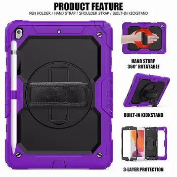 Tablet Case for IPad Pro 10.2\" 2019 360 Degree Rotation Fall Prevention Shoulder Hand Strap Holder Shock Proof Stand Cover+pen
Tablet Case for IPad Pro 10.2\" 2019 360 Degree Rotation Fall Prevention Shoulder Hand Strap Holder Shock Proof Stand Cover+pen