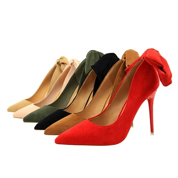 Korean Women Pumps Sweet Women Shoes Stiletto High Heel Shoes Ladies Shallow Scarpe Donna Back Bow Bride Shoes Plus Size 35-43 
Korean Women Pumps Sweet Women Shoes Stiletto High Heel Shoes Ladies Shallow Scarpe Donna Back Bow Bride Shoes Plus Size 35-43