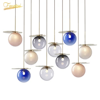 Modern LED Color Glass Pendant Lights Lighting Nordic Design Creative Cafe Meal Bar Hanging Lamp Restaurant Loft Decor Light 
Modern LED Color Glass Pendant Lights Lighting Nordic Design Creative Cafe Meal Bar Hanging Lamp Restaurant Loft Decor Light