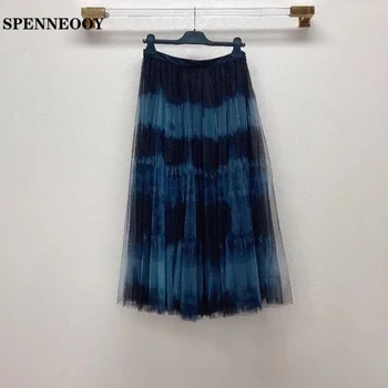 SPENNEOOY Designer Custom Runway Summer Women Gradient Color Mesh Skirt Ladies Silk Lining Fashion Casual Midi Skirts
SPENNEOOY Designer Custom Runway Summer Women Gradient Color Mesh Skirt Ladies Silk Lining Fashion Casual Midi Skirts