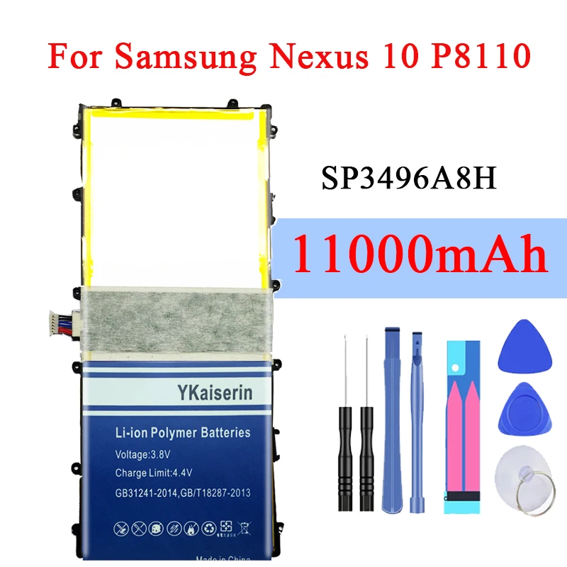 Сменный аккумулятор SP3496A8H 11000 мАч для Samsung Galaxy Google Nexus 10 GT-P8110 HA32ARB Аутентичные