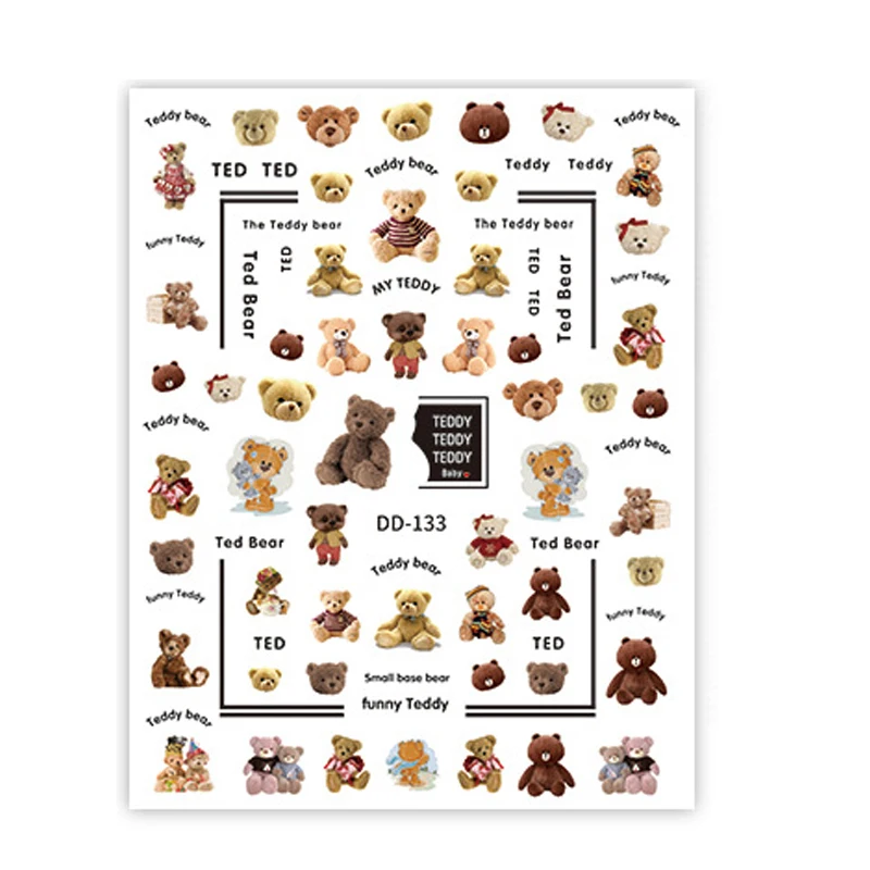 10PCS Nail Sticker New Cute Cartoon Teddy Bear Mickey KT Cat Playing Card Squirrel Maple Leaf Nail Sticker
10PCS Nail Sticker New Cute Cartoon Teddy Bear Mickey KT Cat Playing Card Squirrel Maple Leaf Nail Sticker
