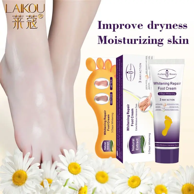 LAIKOU Whitening Repair Foot Cream Anti-Drying Crack Foot Cream Heel Cracked Repair Cream Removal Dead Skin Hand Feet Care 100g
LAIKOU Whitening Repair Foot Cream Anti-Drying Crack Foot Cream Heel Cracked Repair Cream Removal Dead Skin Hand Feet Care 100g
