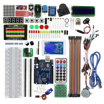 ELEG-Upgrade Advanced Version Starter Kit for Arduino for UNO R3 - for UNO R3 Breadboard and Holder Step Motor / Servo / Jumper
ELEG-Upgrade Advanced Version Starter Kit for Arduino for UNO R3 - for UNO R3 Breadboard and Holder Step Motor / Servo / Jumper