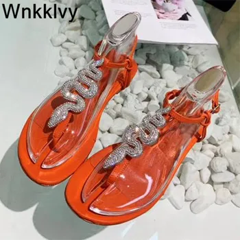 Flat heel shoes for women crystal snake clip toe summer gladiator sandals flipflops real leather 2020 vocation beach shoes
Flat heel shoes for women crystal snake clip toe summer gladiator sandals flipflops real leather 2020 vocation beach shoes