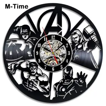 Avengers Vinyl Record Wall Clock Marvel Comics LED Wall Clock Iron Man&Captain America&Thor Hanging Clocks with 7 Colors Change
Avengers Vinyl Record Wall Clock Marvel Comics LED Wall Clock Iron Man&Captain America&Thor Hanging Clocks with 7 Colors Change