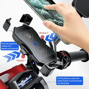 Universal Motorcycle Smartphone Holder Stand Mobile Phone Bracket Semiautomatic 360D Rotation Mount for 3.5 to 6.5 inch Phones
Universal Motorcycle Smartphone Holder Stand Mobile Phone Bracket Semiautomatic 360D Rotation Mount for 3.5 to 6.5 inch Phones