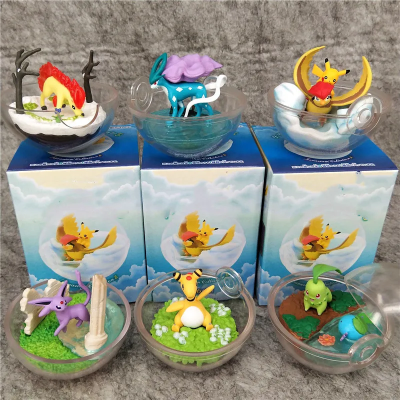 New 6Box/Set Transparent Ball Pika Chikorita Articuno Eevee pokemones Action Figure Toys PVC Model Decoration for Kids
New 6Box/Set Transparent Ball Pika Chikorita Articuno Eevee pokemones Action Figure Toys PVC Model Decoration for Kids