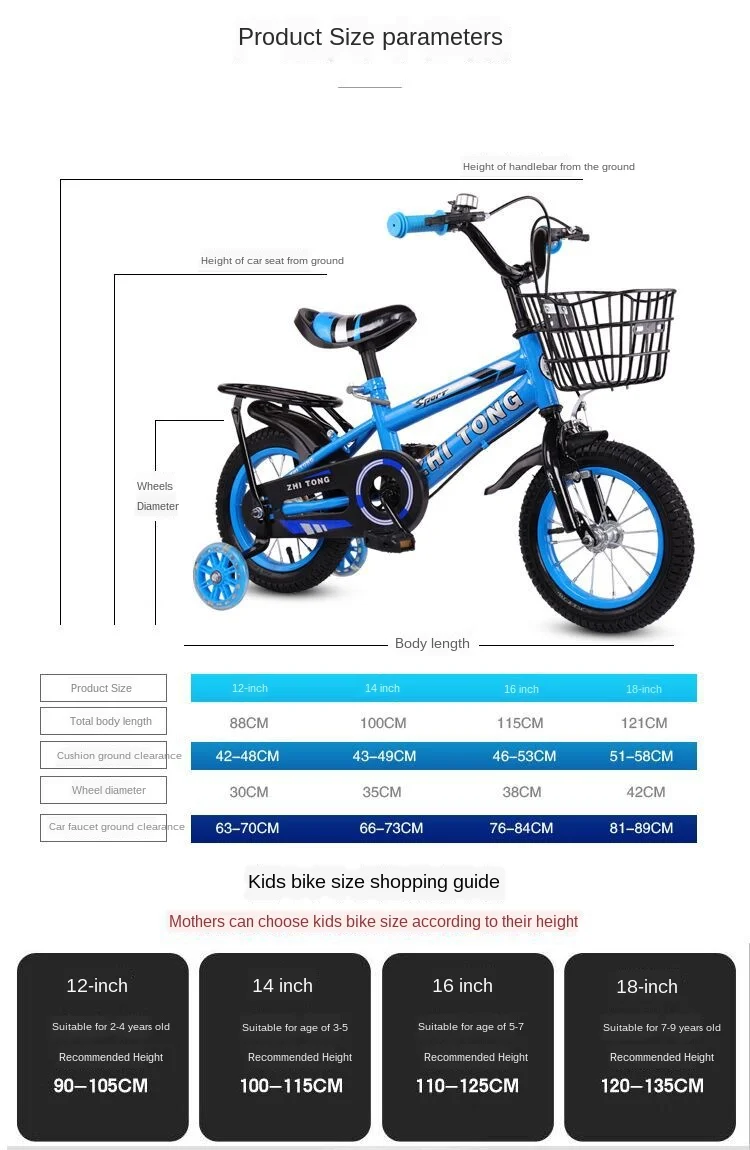 child height for 16 inch bike