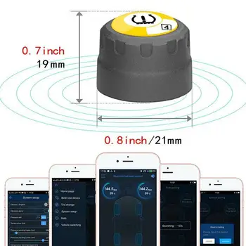 Bluetooth 4.0 Car TPMS APP For IOS Android Real-time Monitoring Tire Auto External System Pressure Tyre 4 Alarm Sensors L7Z6
Bluetooth 4.0 Car TPMS APP For IOS Android Real-time Monitoring Tire Auto External System Pressure Tyre 4 Alarm Sensors L7Z6