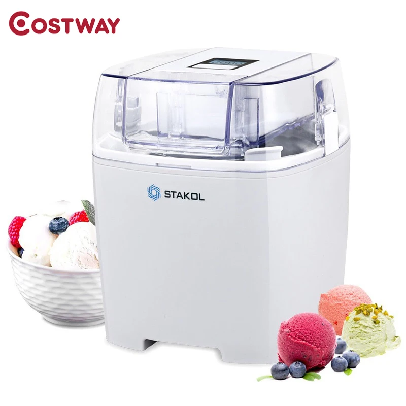 COSTWAY 1.6 Quart Automatic Ice Cream Maker Freezer Dessert Machine Macarons Color Soft Ice Cream Machine EP23818US
COSTWAY 1.6 Quart Automatic Ice Cream Maker Freezer Dessert Machine Macarons Color Soft Ice Cream Machine EP23818US