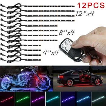 12PCS DC12V RGB Glitter Strip Light Bar LED Neon Lamp Decor For Harley Motorcycle 24 Colors Wireless Receiver
12PCS DC12V RGB Glitter Strip Light Bar LED Neon Lamp Decor For Harley Motorcycle 24 Colors Wireless Receiver