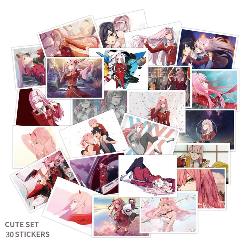 30pcs Cartoon Stickers Cards DARLING in the FRANXX Anime National Team Doodle Stickers Waterproof Children Stationery Stickers
30pcs Cartoon Stickers Cards DARLING in the FRANXX Anime National Team Doodle Stickers Waterproof Children Stationery Stickers