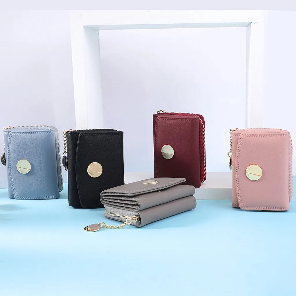 Women Wallets Solid Color PU Leather Short Wallets Mini Money Purses Small Fold Female Coin Purse Card Holder cartera mujer
Women Wallets Solid Color PU Leather Short Wallets Mini Money Purses Small Fold Female Coin Purse Card Holder cartera mujer