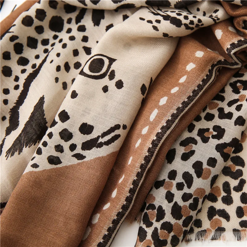 Waliicorners Women Wrap Pashmina Stole Bufandas Muslim Hijab Animal Leopard Dot Fringe Viscose Shawl Scarf 16 H5c8cbd8d638c43e5a1aa469a61a0de58W